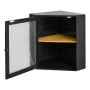 VEVOR Corner Bread Box for Kitchen Counter Bamboo Wood Container Black, for Homemade Bread, Under Cabinet, and Pantry, Double Layer Farmhouse Breadbox Bin, with Acrylic Door Panel and Air Vents