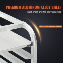 VEVOR Estante para panecillos, estantes de panadería comercial de 20 niveles con ruedas de freno, almacenamiento de carro de estante de aluminio para media y hoja completa, estante de velocidad para cocina, hogar, equipo para hornear pan, 26 pulgadas de largo x 20.4 pulgadas de ancho x 70 pulgadas de alto