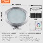 VEVOR - Luz LED para piscina de 120 V CA, 25 cm, 40 W, RGBW, cambio de color, para piscina enterrada, spa, subacuática, con cable de 30 m y control remoto, apta para nichos húmedos grandes de 25 cm, IP68 y probada según las normas UL.