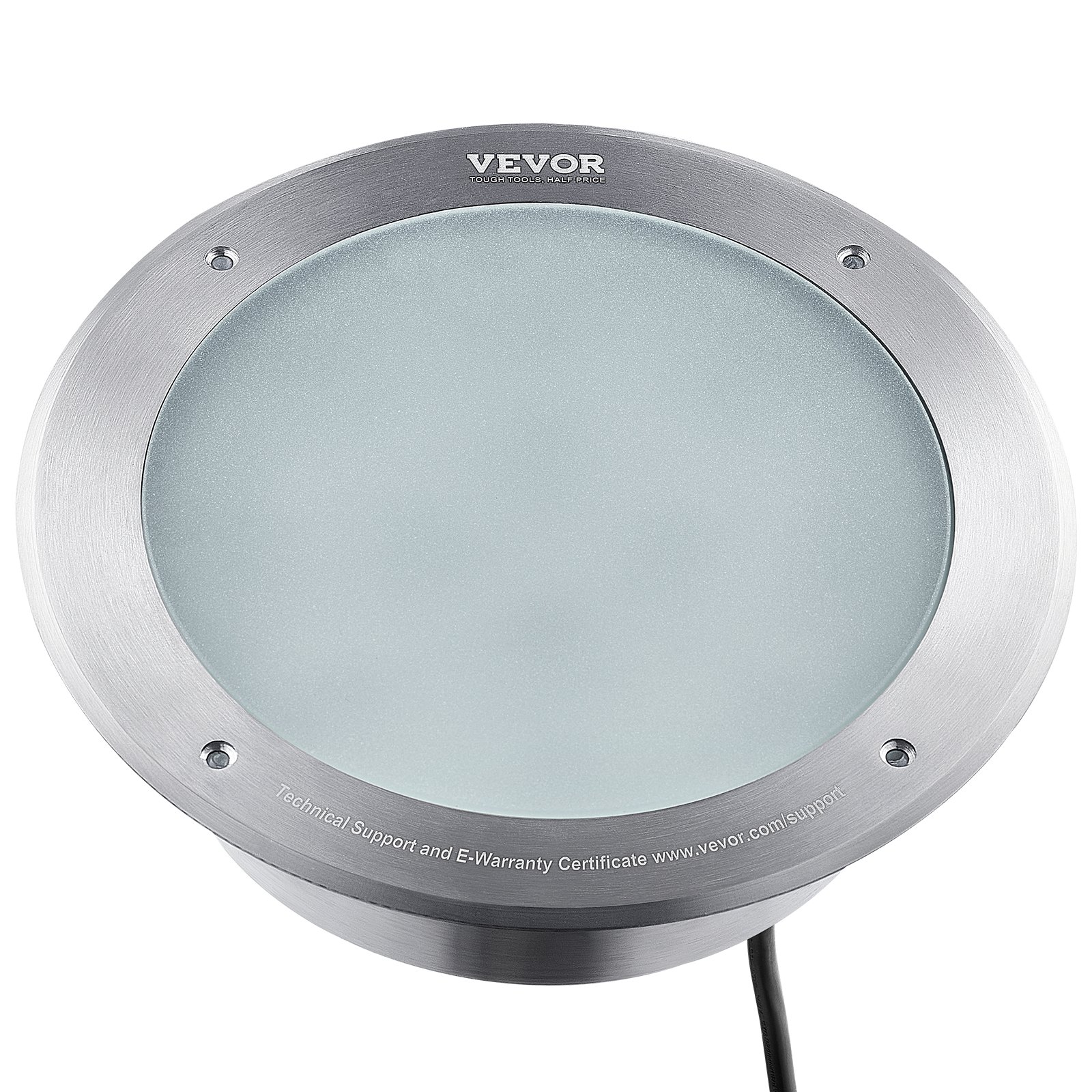 VEVOR Luz LED para piscina de 120 V CA, 10 pulgadas, 40 W, RGBW, luz de spa para piscina enterrada que cambia de color bajo el agua, con control remoto de cable de 100 pies, apto para nichos húmedos grandes de 10 pulgadas, IP68 y probado según los estándares UL