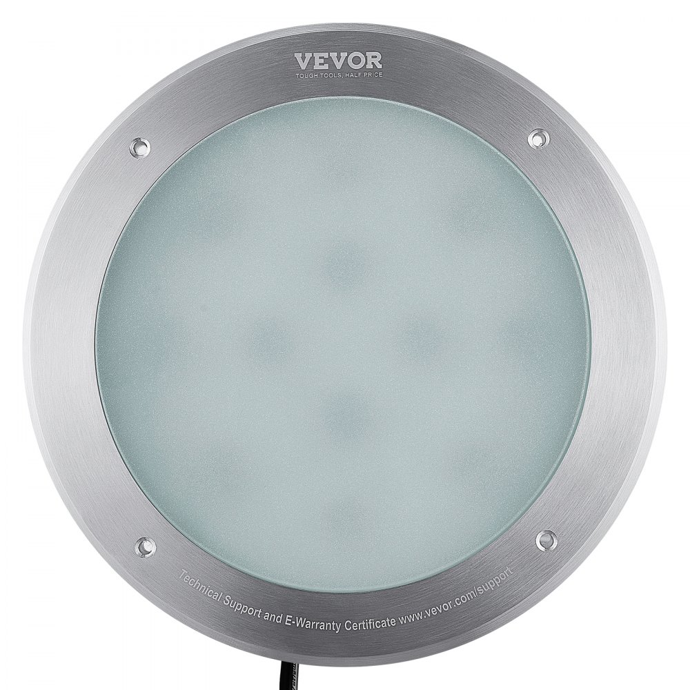 VEVOR Luz LED para piscina de 12 V, 10 pulgadas, 40 W, RGBW, luz de spa para piscina enterrada que cambia de color bajo el agua, con control remoto de cable de 100 pies, apto para nichos húmedos grandes de 10 pulgadas, IP68 y probado según los estándares UL