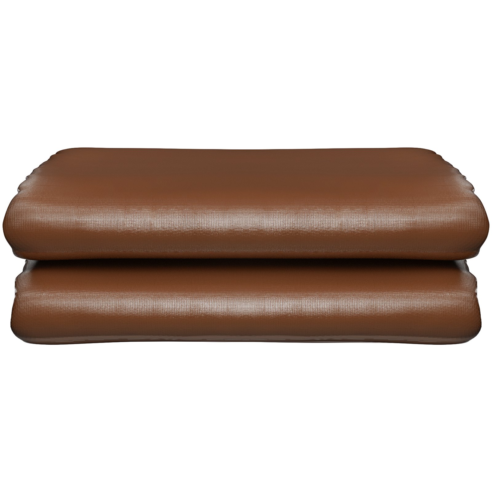 Lona resistente VEVOR, 3,6 x 7,6 m, 16 mil de grosor, impermeable y resistente al sol, lona de polietileno resistente a desgarros y roturas con ojales y bordes reforzados para camiones, autocaravanas, barcos, techos, tiendas de campaña y camping, color marrón.