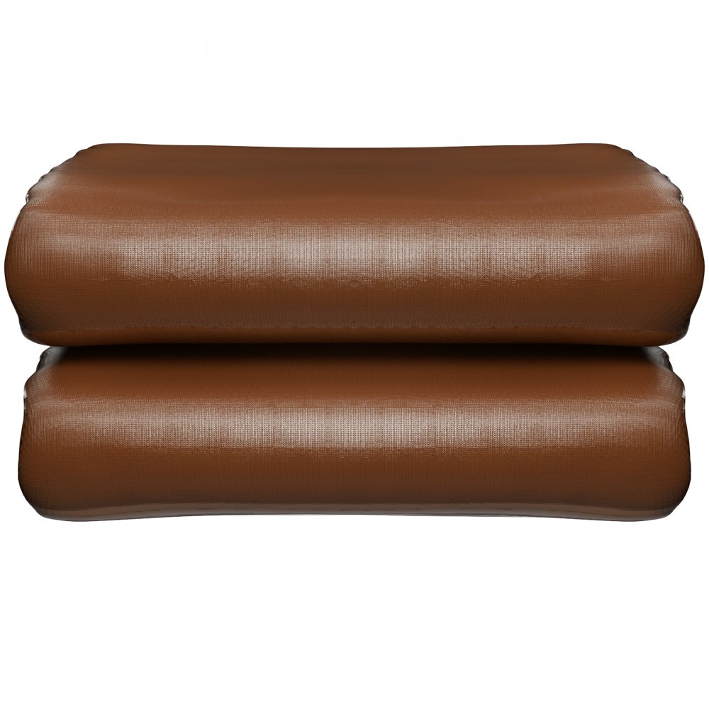 Lona resistente VEVOR, 5,5 x 7,3 m, 16 mil de grosor, impermeable y resistente al sol, lona de polietileno resistente a desgarros y roturas con ojales y bordes reforzados para camiones, autocaravanas, barcos, techos, tiendas de campaña y camping, color marrón.