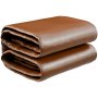 Lona resistente VEVOR, 20 x 40 pies, 16 mil de grosor, impermeable y resistente al sol, lona de polietileno resistente a desgarros y roturas con ojales y bordes reforzados para camiones, autocaravanas, barcos, techos, tiendas de campaña y camping, color marrón.