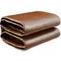 VEVOR Lona Impermeable para Exteriores en PE 9 x 9 m para Garaje, Taller, Jardín, Patio, Lona con Cubierta con Ojales 18,3 kg Impermeable para Automóviles Barcos Uso en Exteriores Lona Marrón