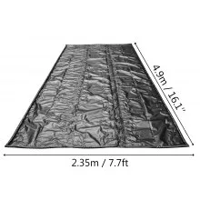 Tapetes de contención de piso de garaje VEVOR Tapete de contención de 7' 9" x 16' Tapete de piso de garaje negro para trabajo pesado Pequeño/mediano/SUV/camión Tapete de contención de garaje