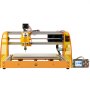 Máquina enrutadora CNC VEVOR con marco amarillo y panel de control
