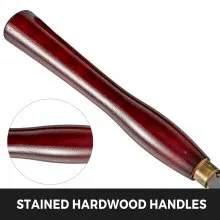 VEVOR Juego de cinceles para torno de carpintería Juego de 8 piezas Cincel para torno Cuchillas de acero HSS Herramientas de torneado de madera Estuche de madera para almacenamiento para tallado de madera Tallado de raíz Tallado de muebles Tornos de tallado Rojo