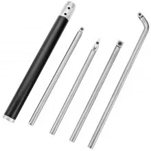 VEVOR Juego de 4 herramientas de torneado de madera para torno, herramientas de torno de carburo con forma de diamante, cortadores redondos y cuadrados, cinceles de torno reemplazables con mango de agarre, herramientas de torno para manualidades, bricolaje, aficionados