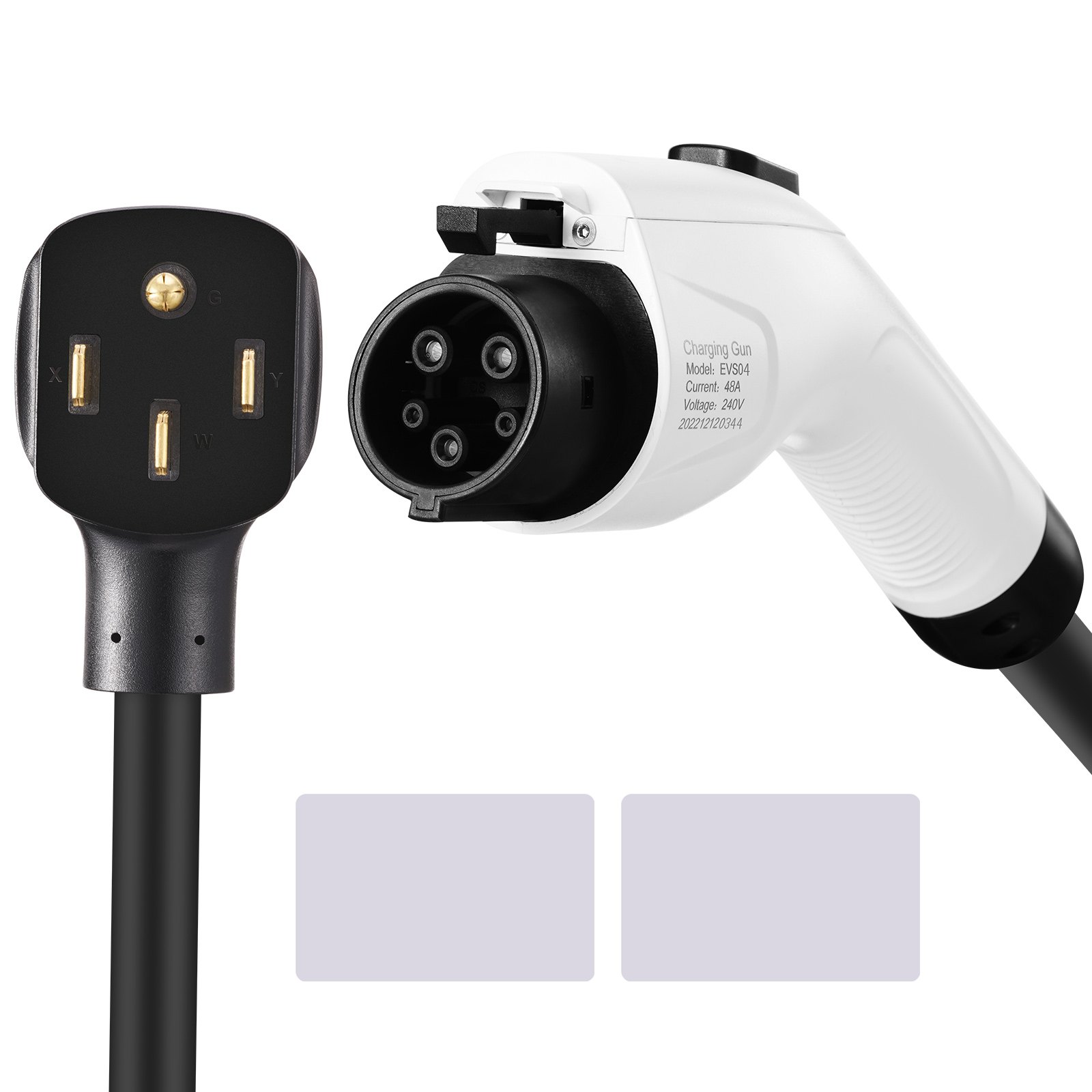 VEVOR Estación de carga de vehículos eléctricos de nivel 2, 0-48 A ajustable, 11,5 kW 240 V NEMA14-50 Cargador inteligente EV con WiFi, cable de carga TPE de 24 pies para uso en interiores/exteriores, ETL y certificado Energy Star