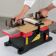 VEVOR Woodworking Benchtop Jointers 6inch with 1650W Motor,Heavy Duty Benchtop Planer Precise Cutterhead 2000rpm ,2 Push Blocks Fence Depth Scale,Large Aluminum Work Table for Woodworking