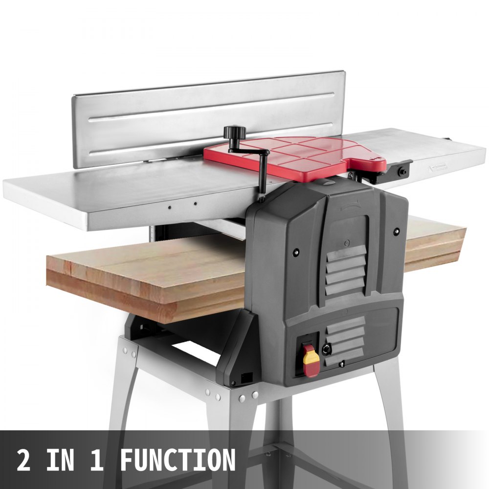 VEVOR Juntas de carpintería de 8 pulgadas, 1500 W, cepilladora de juntas resistente, 9000 RPM/min, 6 M/min, 120 mm, grosor de corte, junta de madera, para cepilladora de corte de madera