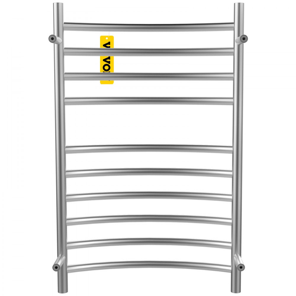 VEVOR Calentador de Toalla Eléctrico 10 Barras Radiador Diseño Curvo 110V 120W