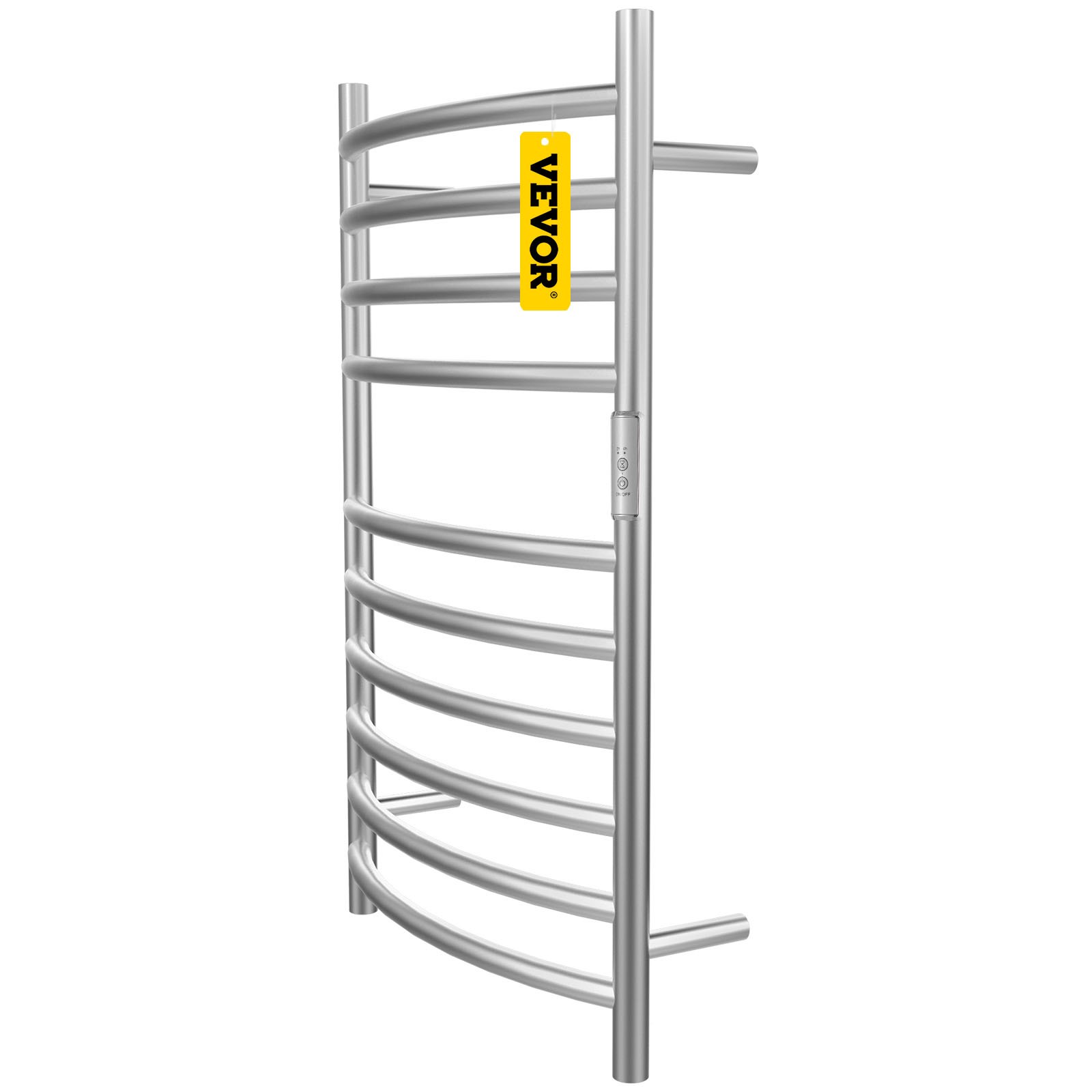 VEVOR Calentador de Toalla Eléctrico 10 Barras Radiador Diseño Curvo 110V 120W