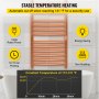 VEVOR Calentador de Toalla Eléctrico 12 Barras Radiador Diseño Curvo 110V 155W
