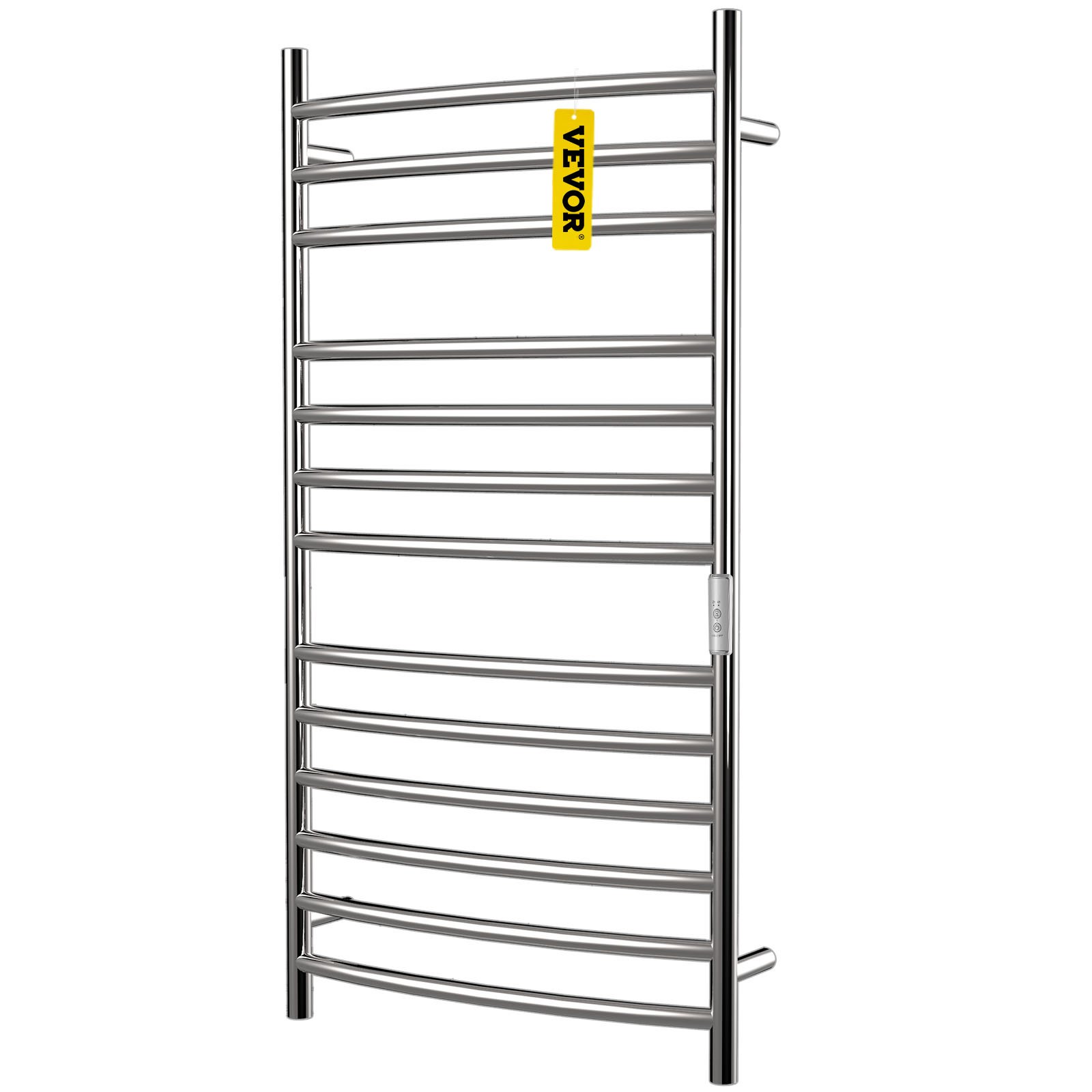 VEVOR Calentador de Toalla Eléctrico 12 Barras Radiador Diseño Curvo 110V 155W
