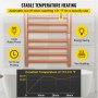VEVOR Calentador de Toalla Eléctrico 8 Barras Acero Inoxidable Pulido Cepillado