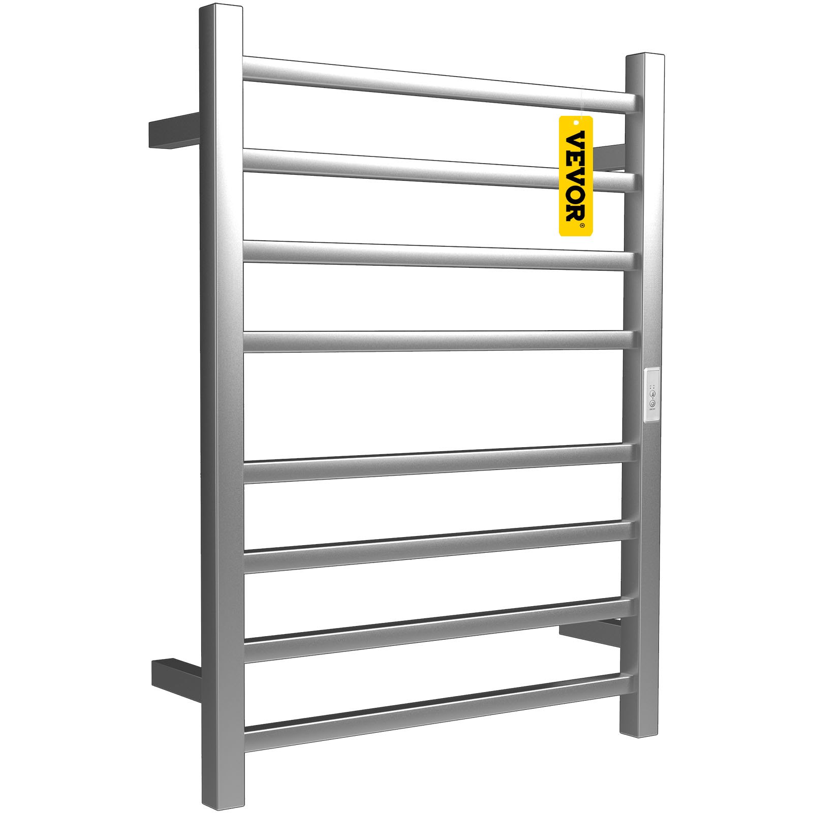 VEVOR Calentador de Toalla Eléctrico 8 Barras Acero Inoxidable Pulido Cepillado