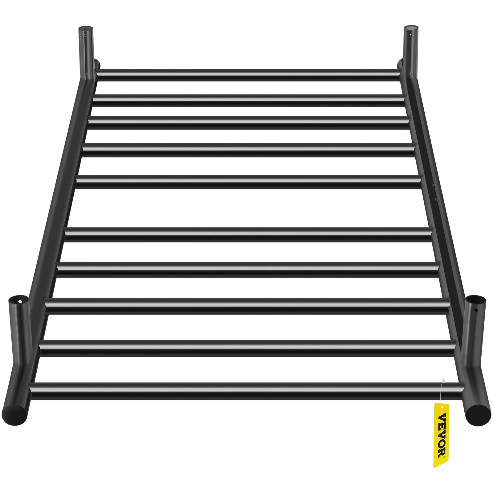 VEVOR Calentador de Toalla Eléctrico 10 Barras Recubrimiento en Polvo Negro 140W