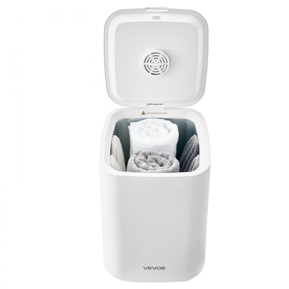 Calentador de toallas VEVOR para baño, cubo calentador de toallas con bloqueo infantil, indicador de alta temperatura, temporizador de retardo de 24 horas y apagado automático. Capacidad para hasta 4 toallas de baño grandes, mantas, ropa, albornoces y más.