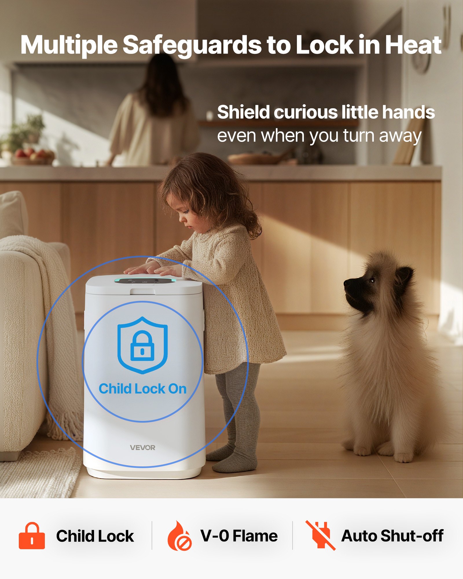 Calentador de toallas VEVOR para baño, cubo calentador de toallas con bloqueo infantil, indicador de alta temperatura, temporizador de retardo de 24 horas y apagado automático. Capacidad para hasta 4 toallas de baño grandes, mantas, ropa, albornoces y más.
