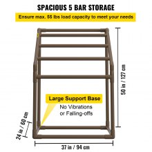 VEVOR Toallero para piscina, 5 barras, marrón, organizador de almacenamiento trapezoidal de PVC independiente para exteriores, incluye 8 clips para toallas, bolsa de malla, gancho, también almacena flotadores y paletas, para playa, piscina