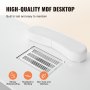 VEVOR Mesa de Manicura, Estación de Mesa para Uñas con Colector de Polvo Eléctrico, Escritorio Móvil para Tecnología de Uñas con 8 Ruedas (4 con Cerradura), 3 Bolsas para el Polvo y Reposamuñecas, Estación de Trabajo para Arte de Uñas de MDF para Salón de Belleza Spa, Blanco