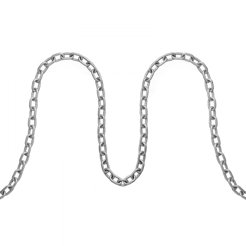 VEVOR Anchor Rode and Chain, 15' x 5/16" Boat Anchor Chain, 1/2" x 200' Nylon Rope, 2.2T Chain Tension Cadena de acero galvanizado, Windlass-Grade Three Strand Twist Nylon, Cadena de ancla para barcos, barcos