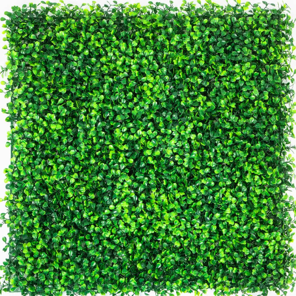 Paneles de boj verde VEVOR con hojas verdes artificiales densas y exuberantes.