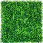 Paneles de boj verde VEVOR con hojas verdes artificiales densas y exuberantes.