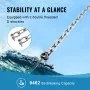 Cadena de ancla VEVOR, cadena de acero inoxidable 316 de 6' x 5/16", grillete de cadena de ancla de 3/8", carga de rotura de cadena de plomo de ancla de 7120 libras, carga de rotura de grillete de cadena de ancla de 9460 libras, cadena de ancla para barcos pequeños
