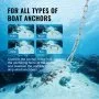 Cadena de ancla VEVOR, cadena de acero inoxidable 316 de 6' x 5/16", grillete de cadena de ancla de 3/8", carga de rotura de cadena de plomo de ancla de 7120 libras, carga de rotura de grillete de cadena de ancla de 9460 libras, cadena de ancla para barcos pequeños