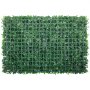 Panel de boj artificial VEVOR con hojas verdes y respaldo de rejilla.