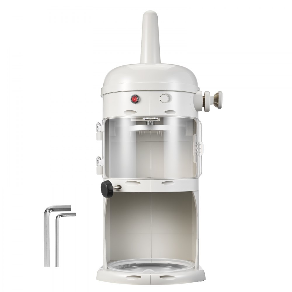Trituradora de hielo comercial VEVOR, máquina eléctrica para hielo picado y conos de nieve de 220 lb/h, 250 W, 1500 RPM, de sobremesa, para fiestas, eventos, bares, uso doméstico y comercial (blanca).