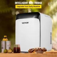 Tuspuzz Mini Nevera Pequeña Portátil 220 V/12 V 48 W 10 L Mini Refrigerador 26 x 25 x 35 cm Mini-Frigorífico Portátil Negro con Función de Frío y Calor para Maquillaje Cuidado la Piel Material ABS