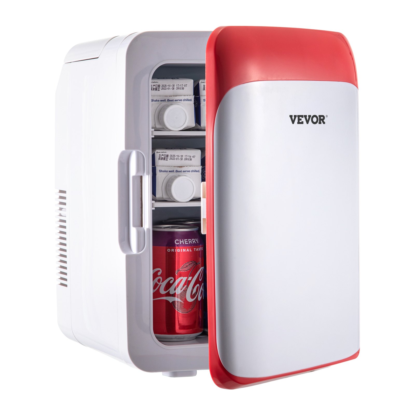 Tuspuzz 10L Mini Nevera Pequeña Portátil 26,5 x 25 x 35 cm Mini Refrigerador 220 V/12 V 48 W Mini-Frigorífico Portátil Rosa con Función de Frío y Calor para Maquillaje Cuidado la Piel Material ABS