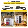 Tuspuzz Mini Nevera Pequeña Portátil 110V/12V 48W 10L Mini Refrigerador Compacto 26x25x35cm Mini-Frigorífico Portátil Negro con Función de Frío y Calor para Maquillaje Cuidado la Piel Material ABS