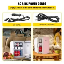 Tuspuzz Mini Nevera Pequeña Portátil 110V/12V 48W 10L Mini Refrigerador Compacto 26x25x35cm Mini-Frigorífico Portátil Rosa con Función de Frío y Calor para Maquillaje Cuidado la Piel Material