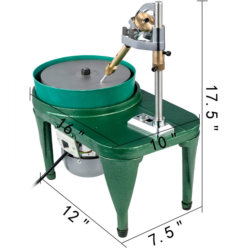 VEVOR Gem Faceting Machine 180W Jade Grinding Machine Pulidora 2800RPM Rock Pulidora Jewel Angle Pulidora 110V con manipulador facetado y 1 bolsa de triángulo abrasivo para joyería pulidora