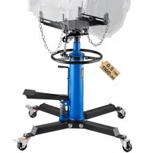 Gato de transmisión VEVOR, elevación de 84 a 178 cm, gato de transmisión telescópico hidráulico de 500 kg, soporte de gato de piso de 2 etapas, capacidad de 1/2 tonelada con pedal, rueda giratoria de 360°, elevador para taller/garaje