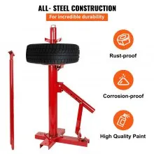 VEVOR Cambiador de neumáticos manual, herramienta de montaje portátil para destalonador de mano para neumáticos de 8 a 16 pulgadas, compatible con remolque de camión de coche, máquina de montaje de neumáticos para el hogar, garaje, pequeña tienda de automóviles