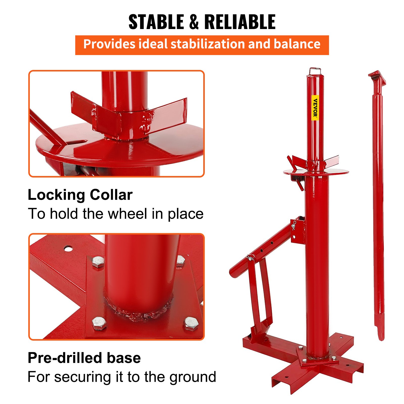 VEVOR Cambiador de neumáticos manual, herramienta portátil de montaje para destalonadores de mano para neumáticos de 8 a 16 pulgadas, compatible con remolque de camión, máquina de montaje de neumáticos para el hogar, garaje, taller de automóviles pequeño