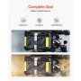 Baúl superior universal para motocicleta de 55 l con revestimiento de cuero