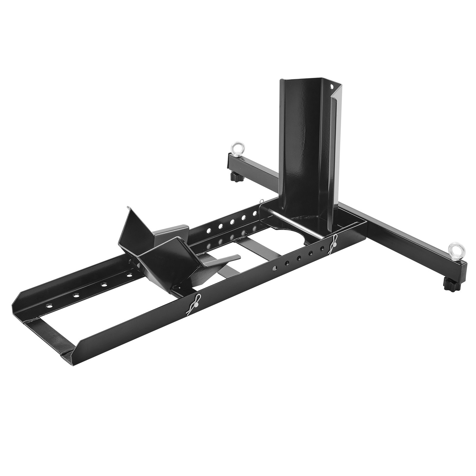 VEVOR Calzo para rueda de motocicleta vertical, capacidad de 1800 libras, soporte para rueda delantera de motocicleta de acero resistente con 6 orificios ajustables, para motocicletas todoterreno de 15 a 22 pulgadas, motocicletas estándar