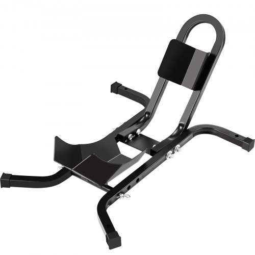 Calzo para llanta delantera de motocicleta VEVOR, soporte para rueda resistente de 1200 lbs, calzo delantero para motocicleta negra para ruedas de 17 a 21 pulgadas, soporte para remolque de acero de alta calidad, con tubo cuadrado estable y orificios ajustables