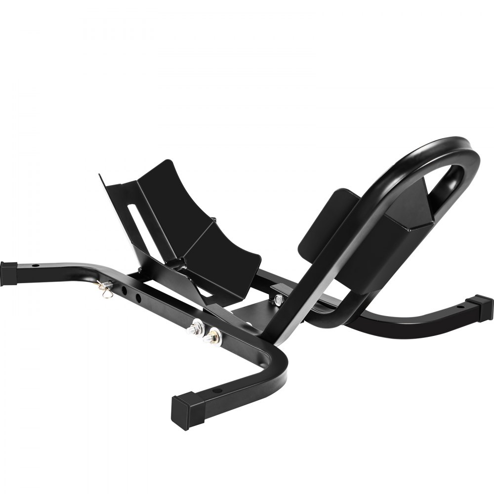Calzo para llanta delantera de motocicleta VEVOR, soporte para rueda resistente de 1200 lbs, calzo delantero para motocicleta negra para ruedas de 17 a 21 pulgadas, soporte para remolque de acero de alta calidad, con tubo cuadrado estable y orificios ajustables