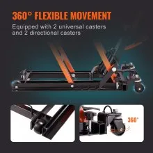 VEVOR Soporte hidráulico de acero para gato de motocicleta, gato elevador de tijera ATV de 1500 libras, soporte de gato elevador de tijera de 4,7 a 15 pulgadas con 4 ruedas, soporte de elevación hidráulico accionado por pie para motocicleta ATV UTV Powersports
