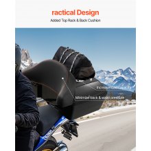 Baúl superior universal para motocicleta de 48 l con panel reflectante