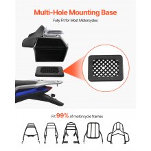 Baúl superior universal para motocicleta de 48 l con panel reflectante