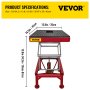 VEVOR Gato para motocicleta, gato hidráulico de tijera para motocicleta con capacidad de carga de 300 libras, mesa elevadora portátil, gato elevador ajustable para motocicleta, soporte elevador rojo para motocicleta